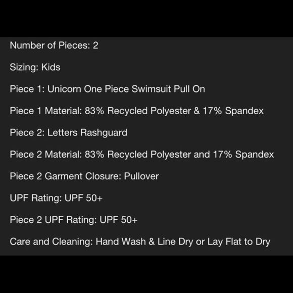 Cat & Jack XS Girls Swimwear SPF50 - Picture 2 of 3